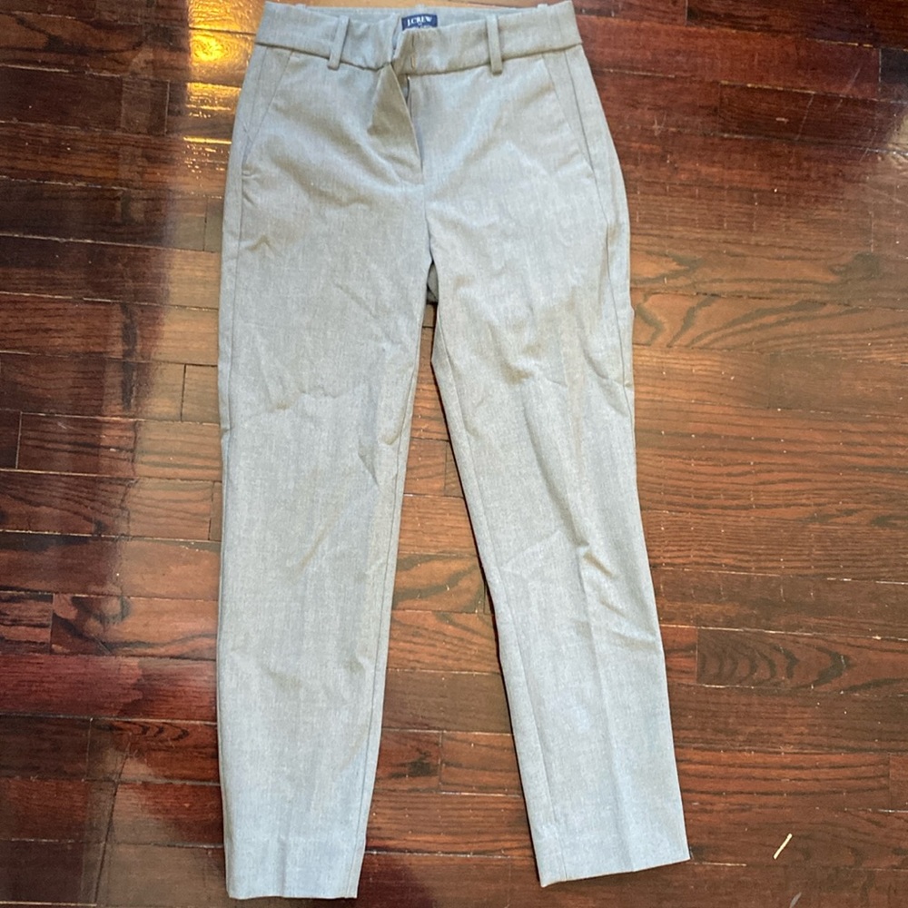 J Crew Ruby Crop Pant, light grey, sz 0P